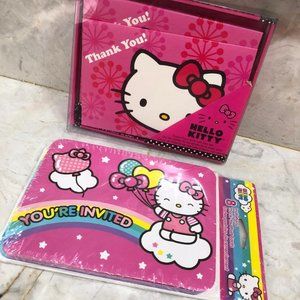 Sanrio Hello Kitty 8 Invitations, 8 Thank‎ You Postcards, 10 Thank You Cards New